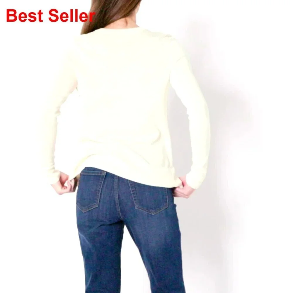 Lightweight Crewneck Cardigan Sweater, Plus Size, Cotton Blend, Button Front